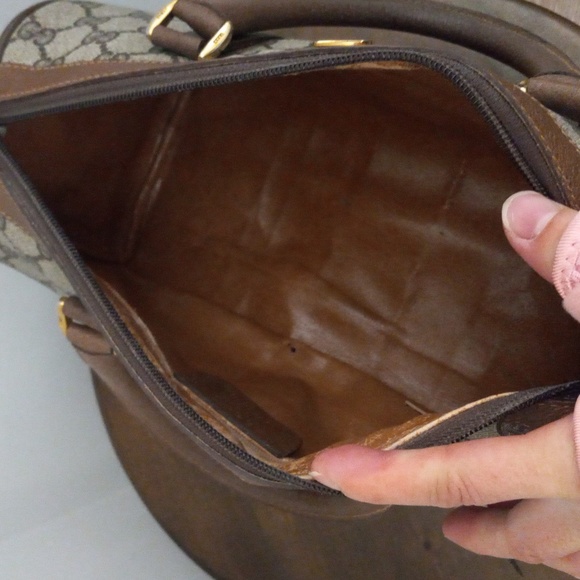 Authentic Vintage Gucci GG Monogram Supreme Sherry Web Ophidia Boston Doctor Bag - Picture 9 of 11